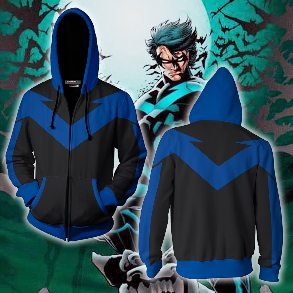 Nightwing Cosplay Zip Hoodie Jacket For Men And Women Jacket