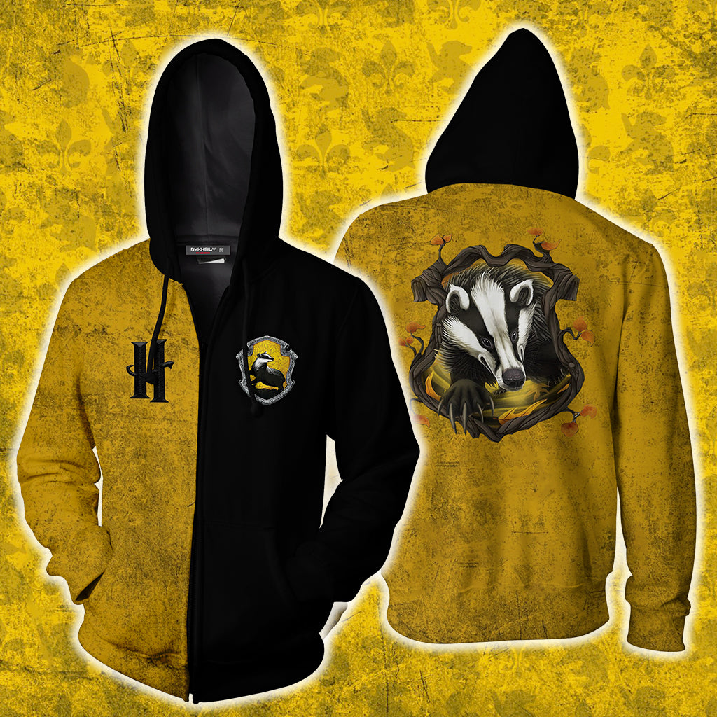 A Hufflepuff Would Die With You Harry Potter Zip Up Hoodie