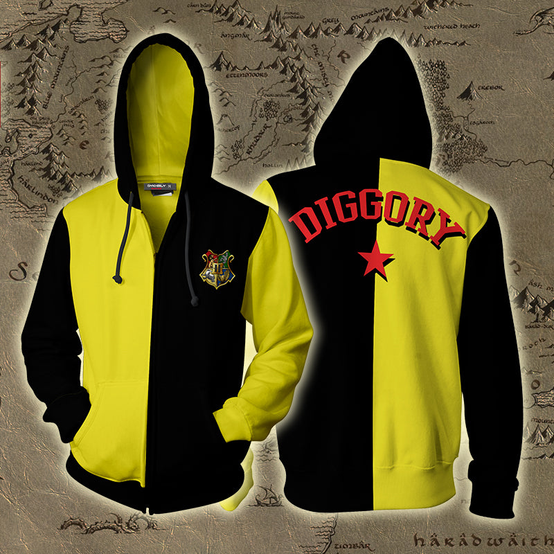 Triwizard Tournament Harry Potter Diggory Zip Up Hoodie