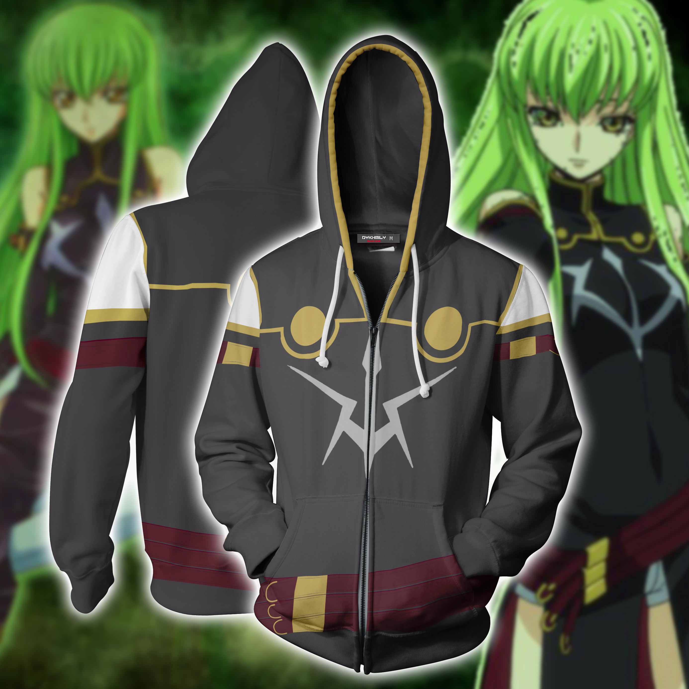 Code Geass C.C Cosplay Zip Up Hoodie Jacket
