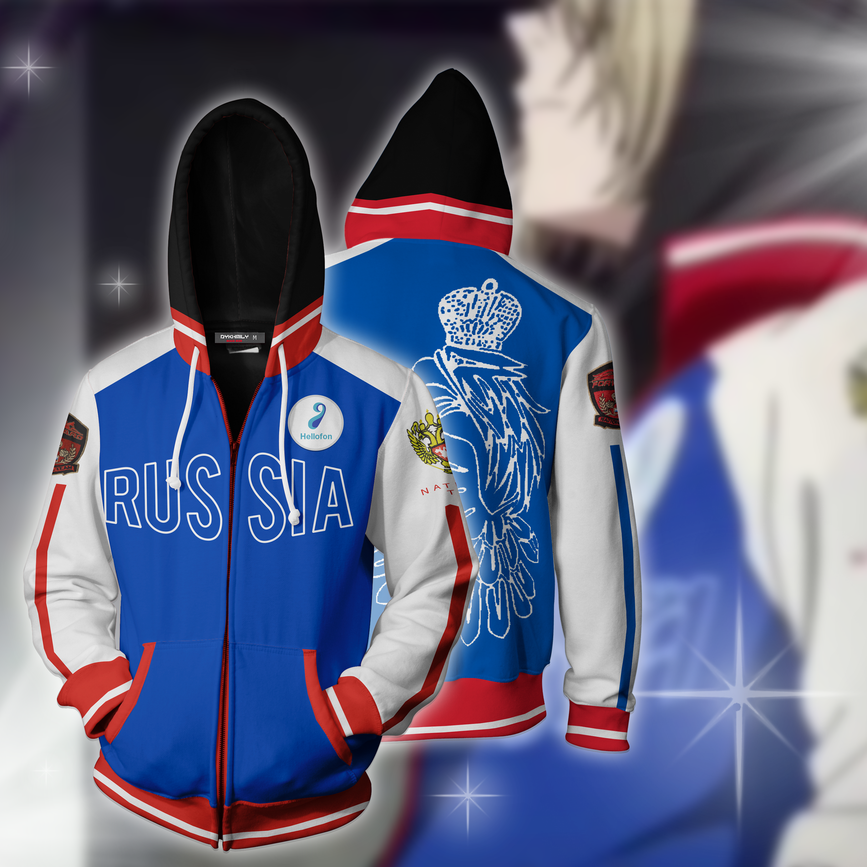 Yurio Cosplay Yuri On Ice Zip Up Hoodie Jacket