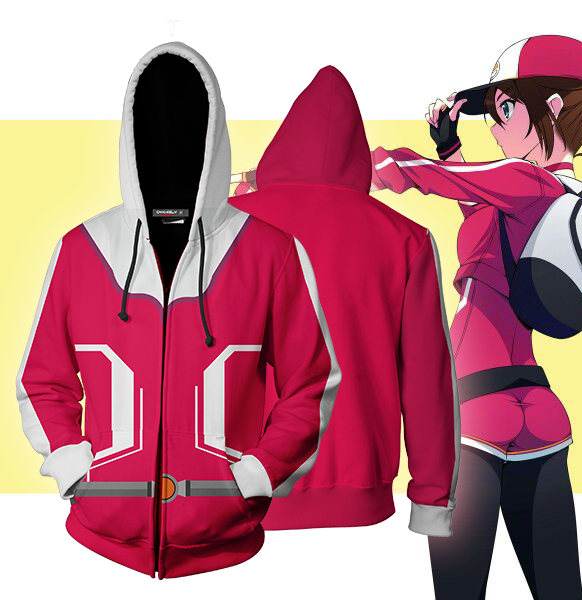 Pokemon Go Girl Pokemon Trainer Cosplay Zip Up Hoodie Jacket