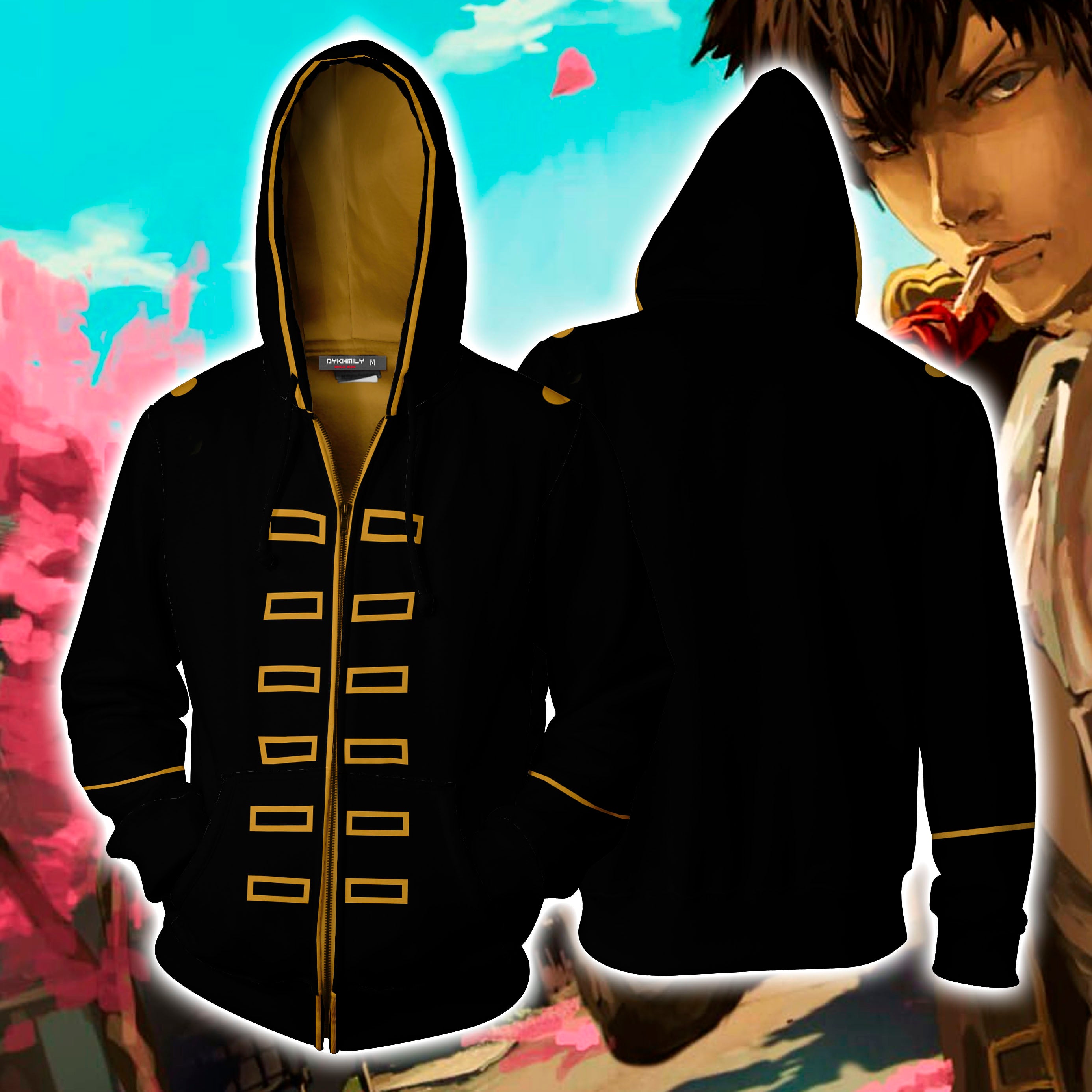 Gintama Hijikata Toushirou Cosplay Zip Up Hoodie Jacket