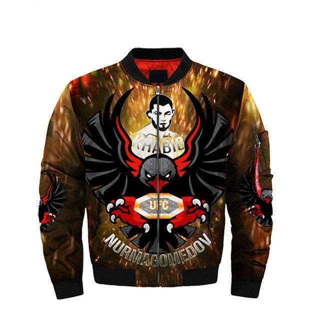 Men Bomber Jackets 3D Khabib Nurmagomedov The Eagle Russian Ufc Jacket Streetwear