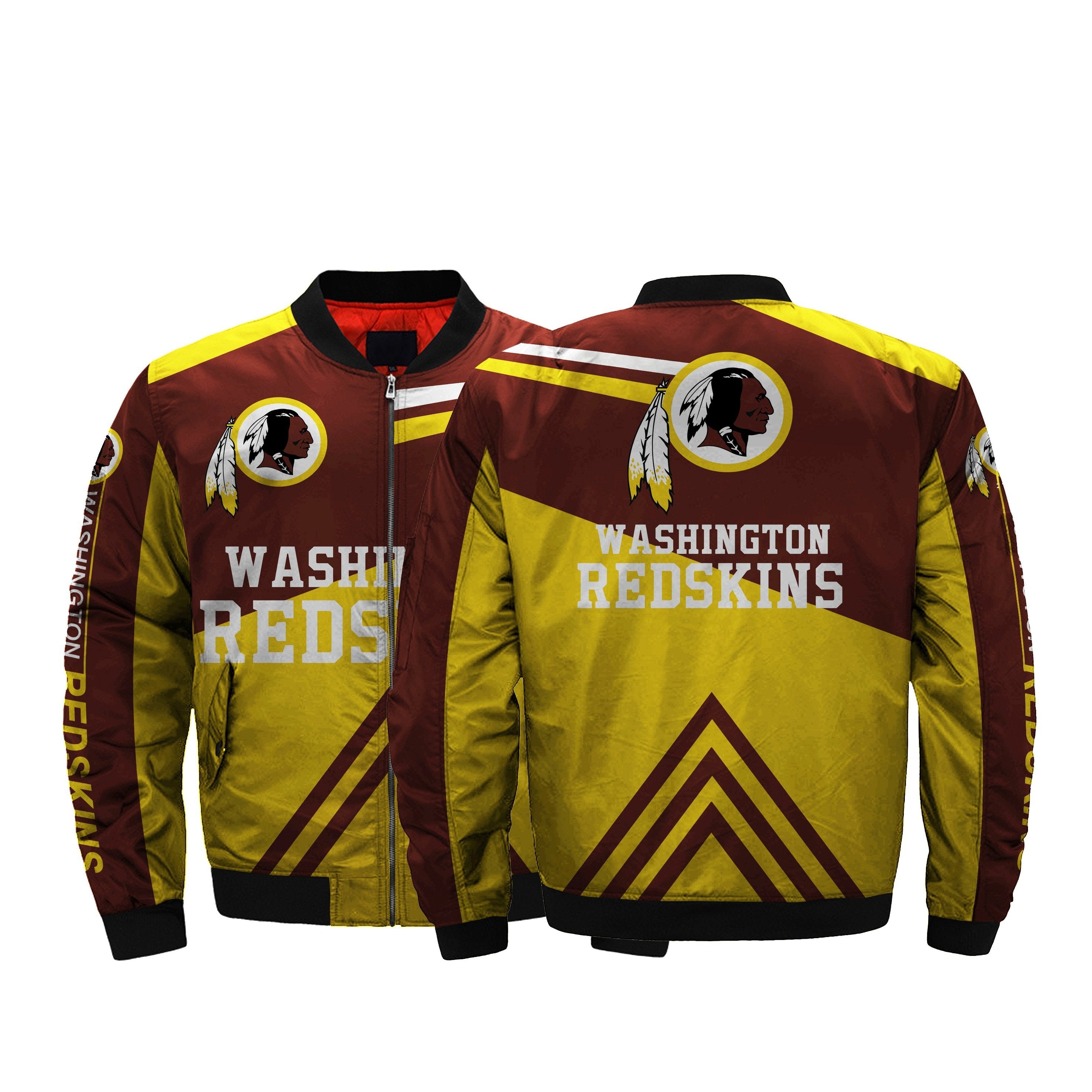 Cheapest Nfl Jacket Men Washington Redskins Bomber Jacket For Sale