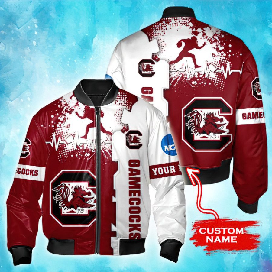 Ncaa South Carolina Gamecocks Custom Name Bomber Jacket