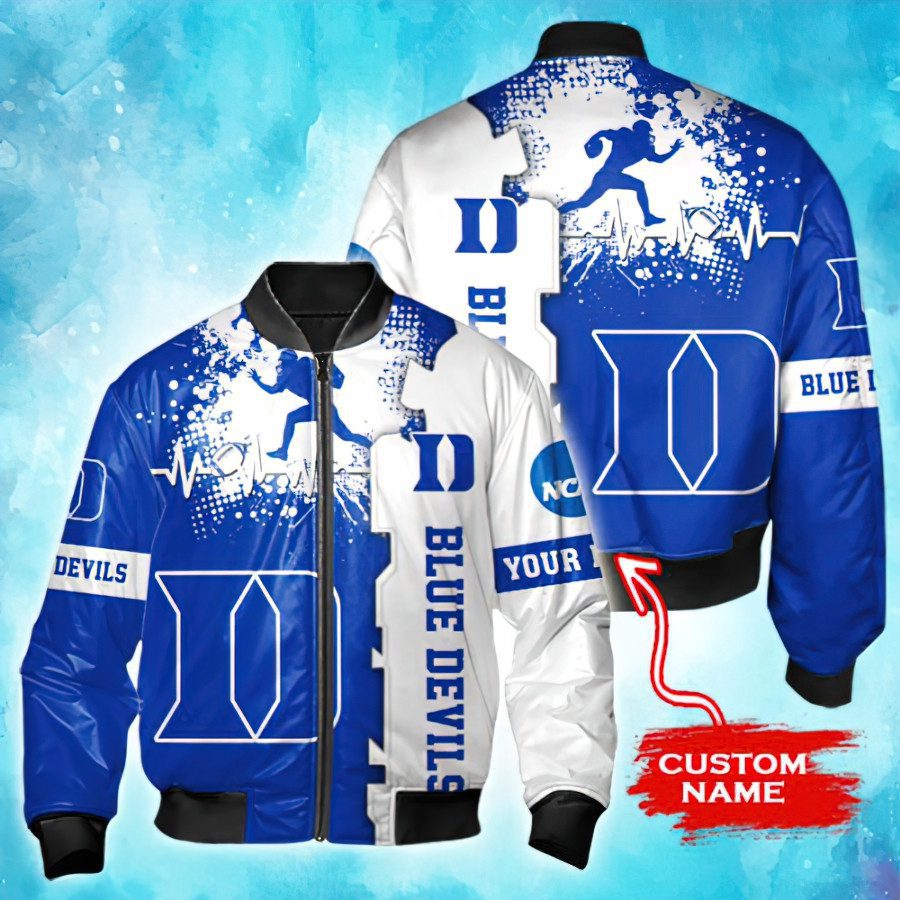 Ncaa Duke Blue Devils Custom Name Bomber Jacket