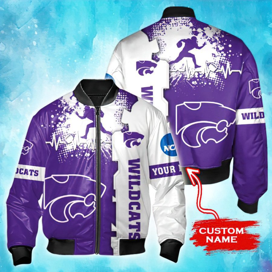 Ncaa Kansas State Wildcats Custom Name Bomber Jacket