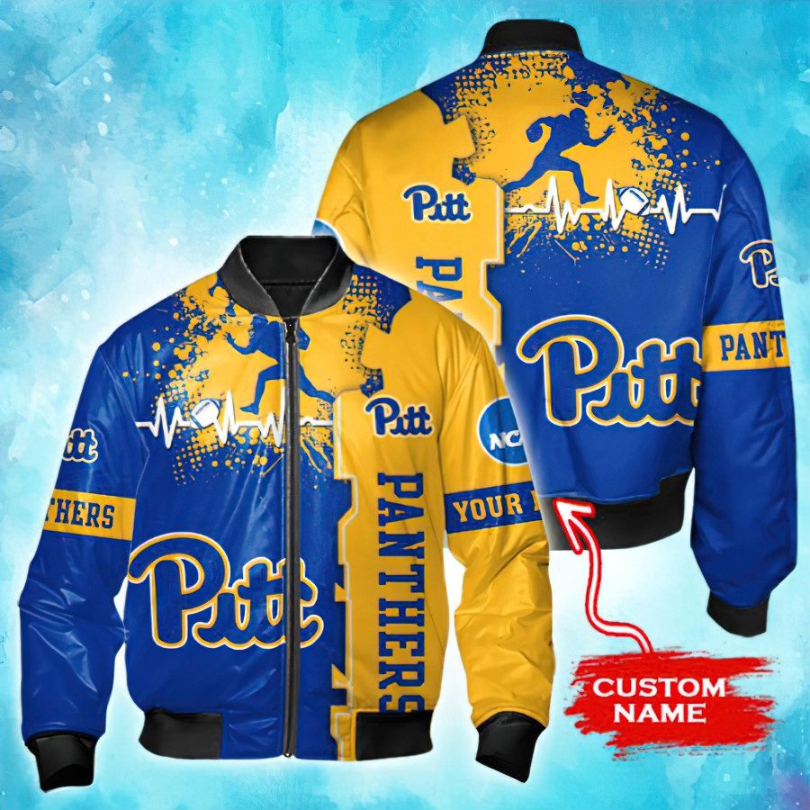 Ncaa Pittsburgh Panthers Tide Custom Name Bomber Jacket