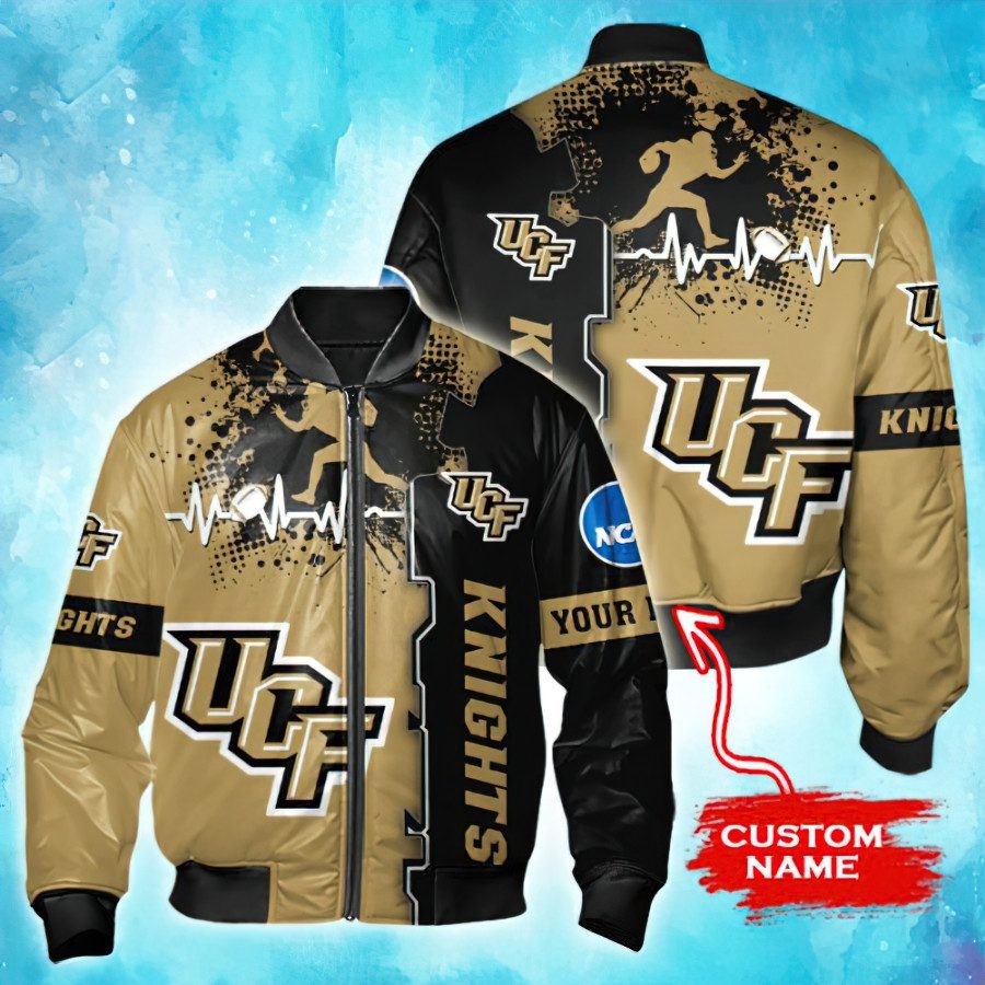 Ncaa Ucf Knights Tide Custom Name Bomber Jacket