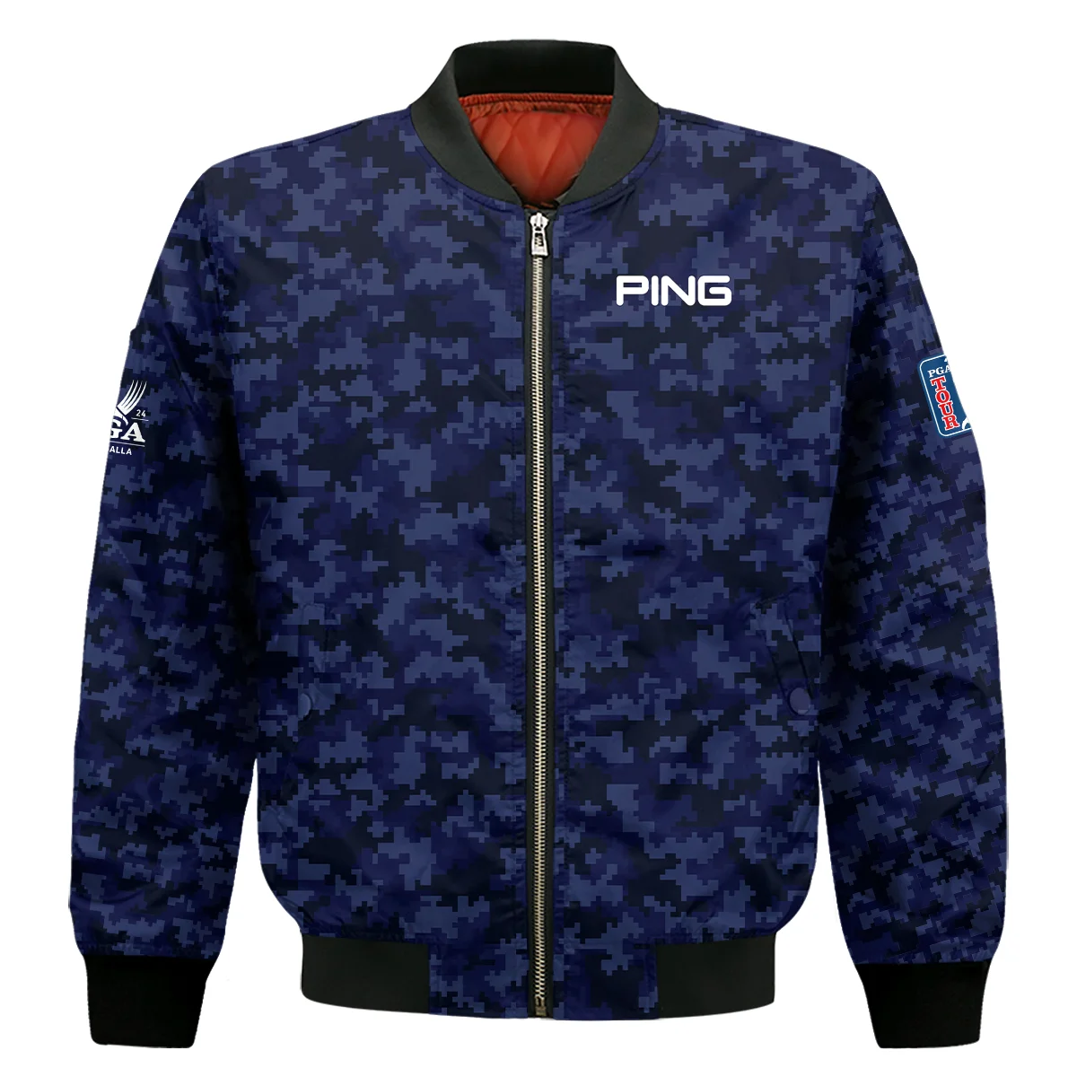 Golf Pga Championship Ping Bomber Jacket Blue Camouflage Pattern Sport Bomber Jacket For Men Women