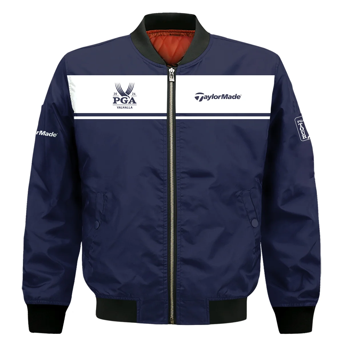 Taylor Made Pga Championship Golf Bomber Jacket Sports Dark Blue White Bomber Jacket For Men Women