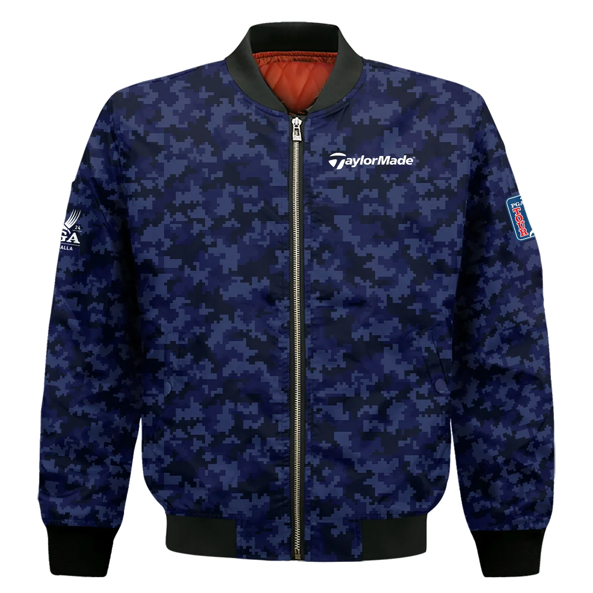 Golf Pga Championship Taylor Made Bomber Jacket Blue Camouflage Pattern Sport Bomber Jacket For Men Women