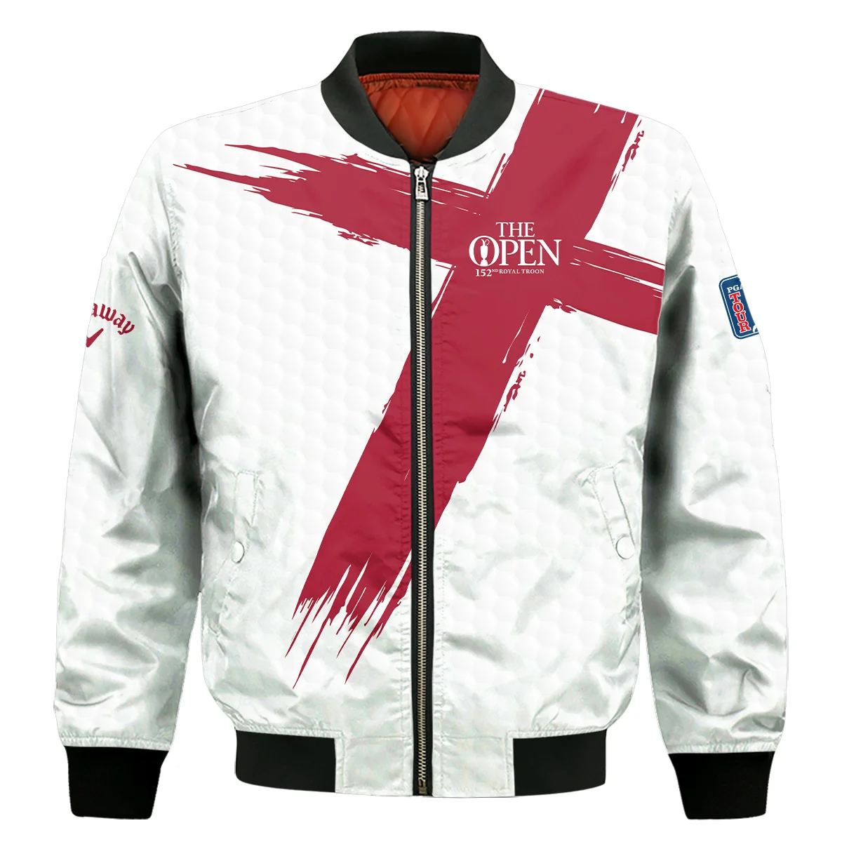Callaway 152Nd The Open Championship Golf Sport Bomber Jacket Red White Golf Pattern Bomber Jacket For Men Women