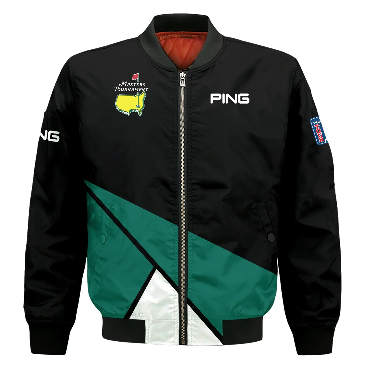 Golf Masters Tournament Ping Bomber Jacket Black And Green Golf Sports Bomber Jacket For Men Women