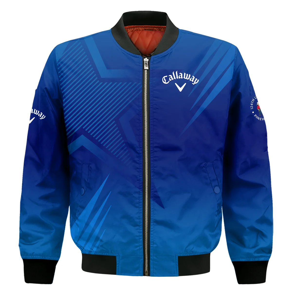124Th U.S. Open Pinehurst No.2 Callaway Bomber Jacket Dark Blue Gradient Star Pattern Bomber Jacket For Men Women