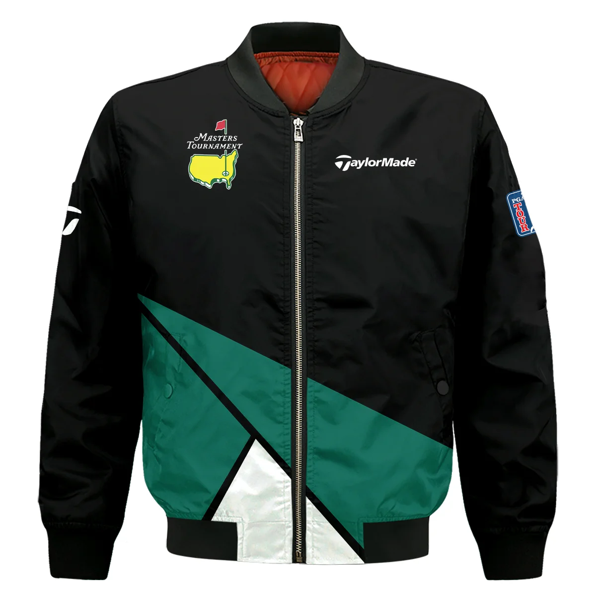 Golf Masters Tournament Taylor Made Bomber Jacket Black And Green Golf Sports Bomber Jacket For Men Women