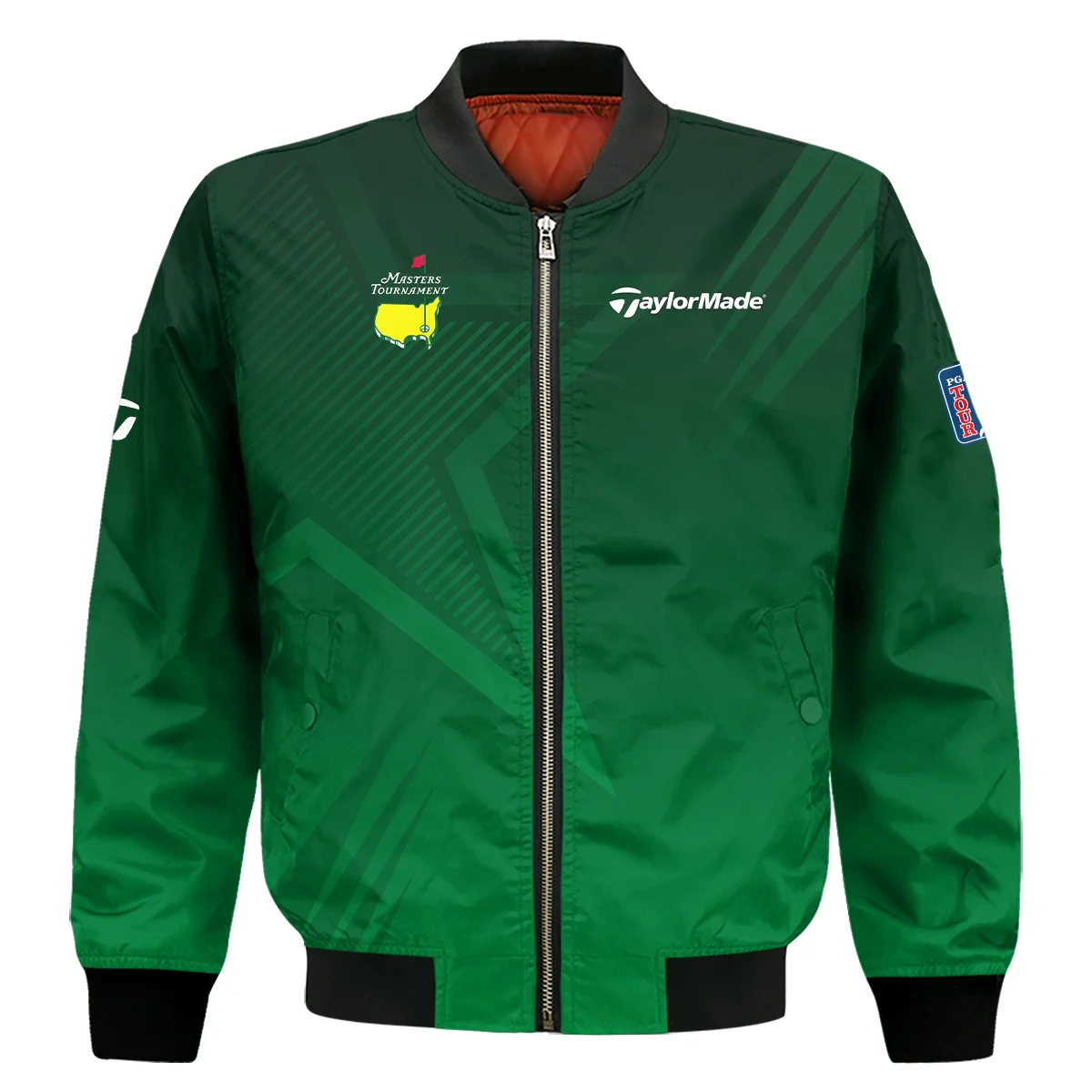 Taylor Made Masters Tournament Bomber Jacket Dark Green Gradient Star Pattern Golf Sports Bomber Jacket For Men Women