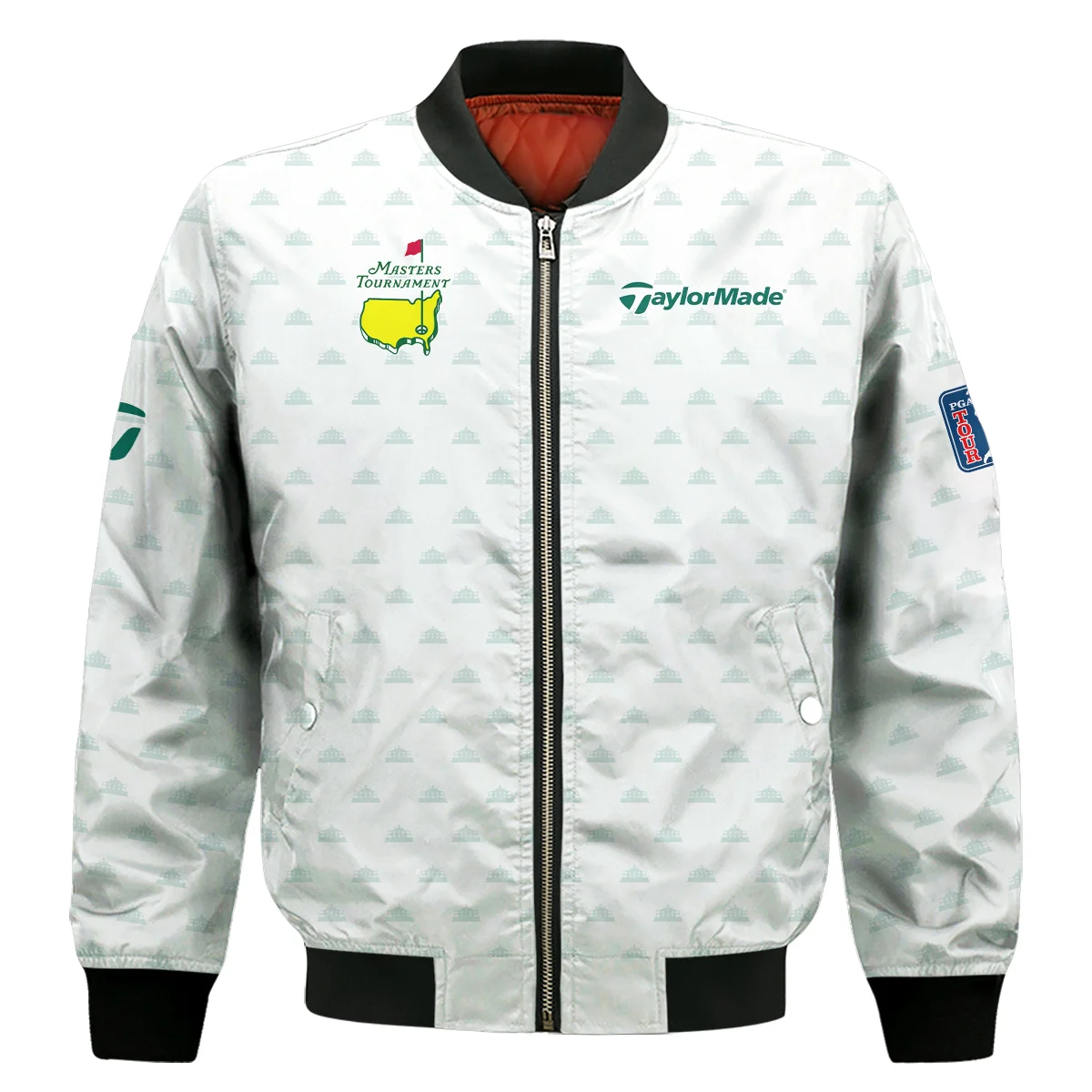 Golf Masters Tournament Taylor Made Bomber Jacket Cup Pattern White Green Golf Sports Bomber Jacket For Men Women