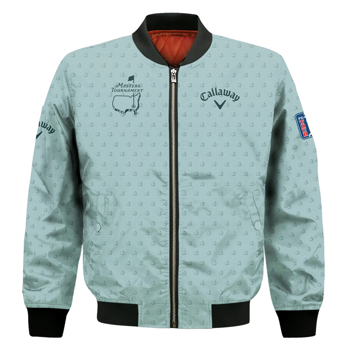 Golf Pattern Masters Tournament Callaway Bomber Jacket Cyan Pattern Bomber Jacket For Men Women