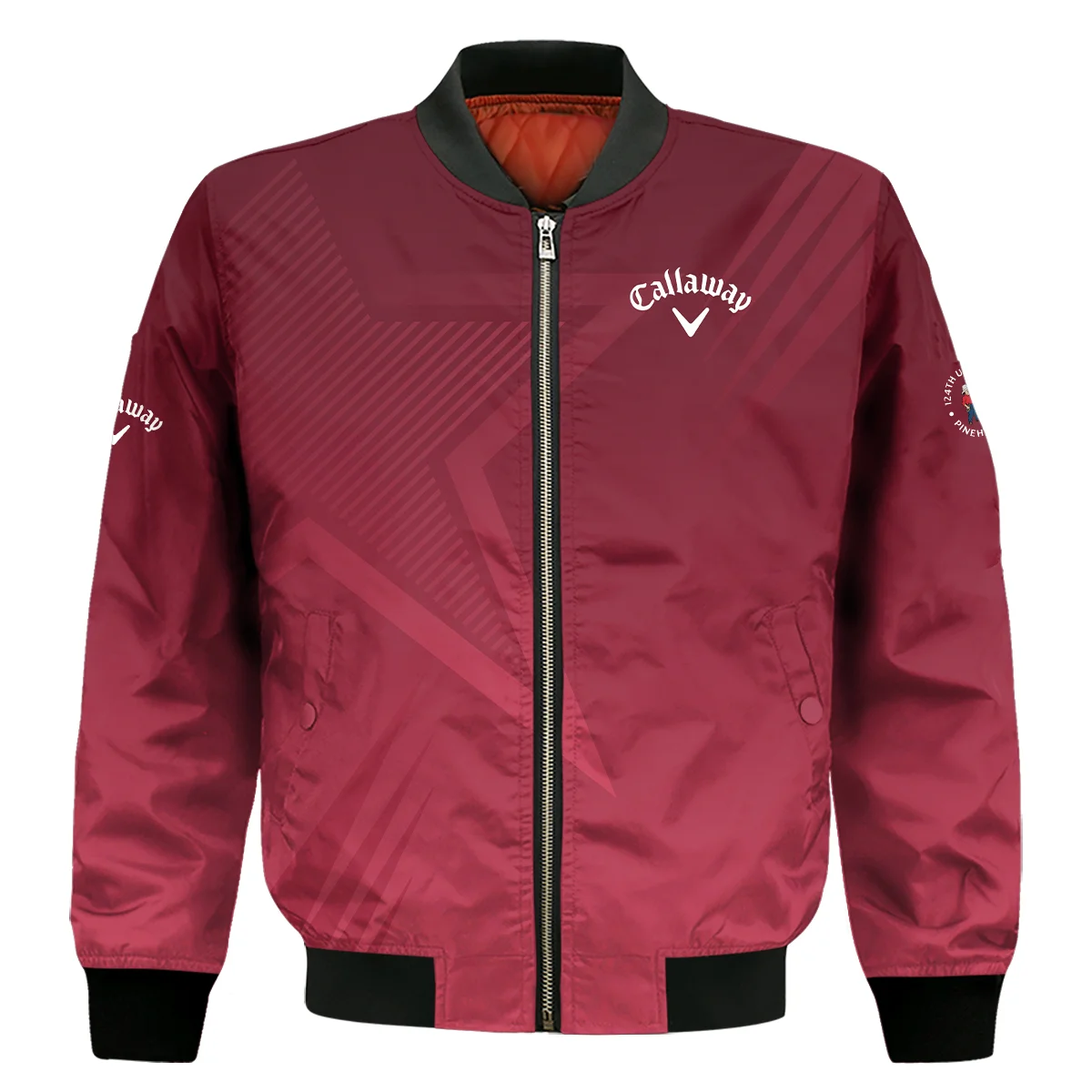 Callaway 124Th U.S. Open Pinehurst Golf Sport Bomber Jacket Star Gradient Red Straight Pattern Bomber Jacket For Men Women