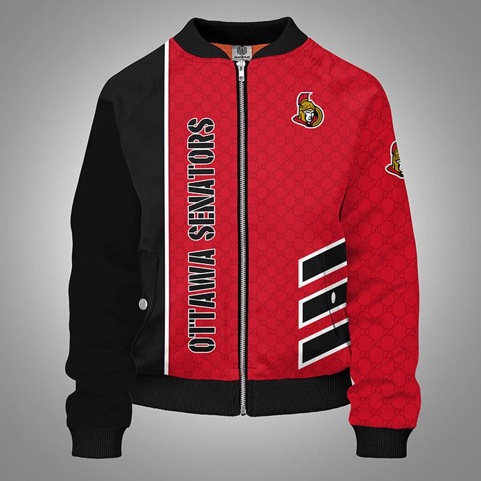 Ottawa Senators Red Bomber Jacket Gucci Luxury Jacket For Women Men