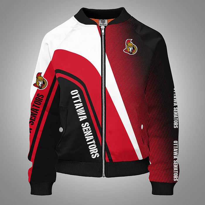 Ottawa Senators Red Bomber Jacket For Women Men