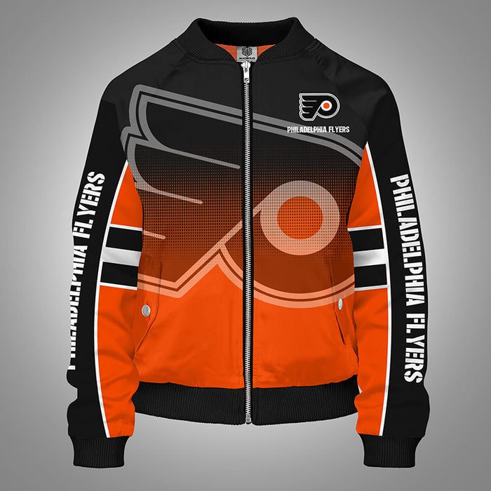 Philadelphia Flyers Orange Bomber Jacket For Women Men