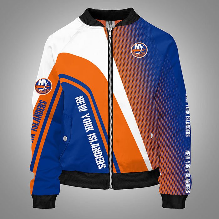 New York Islanders Orange Bomber Jacket For Women Men