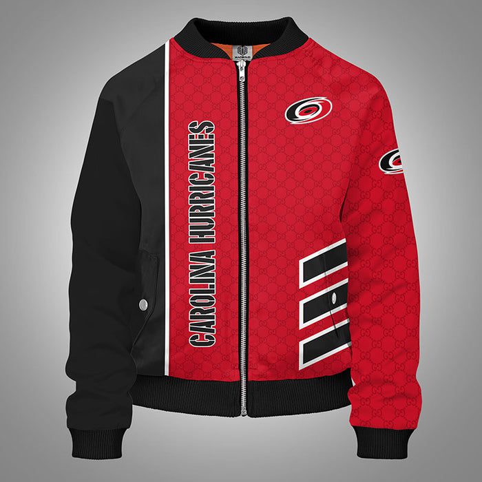 Carolina Hurricanes Red Unisex Bomber Jacket Gucci Luxury Jacket For Women Men