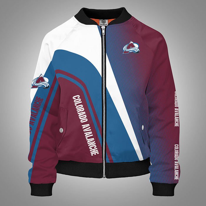 Colorado Avalanche Blue Bomber Jacket For Women Men