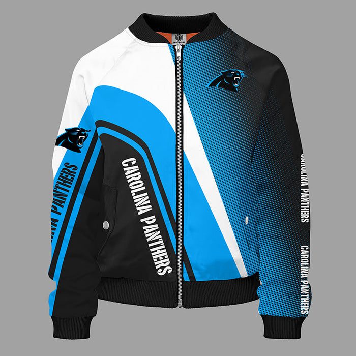 Carolina Panthers Blue Bomber Jacket For Women Men