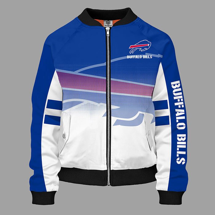 Buffalo Bills Blue Bomber Jacket For Women Men