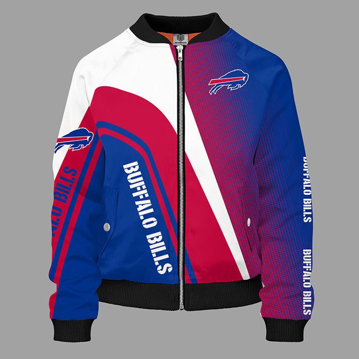 Buffalo Bills Blue Unisex Bomber Jacket For Women Men