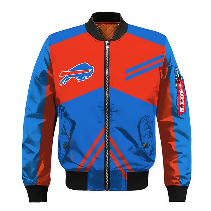 Buffalo Bills Red Blue Bomber Jacket For Women Men