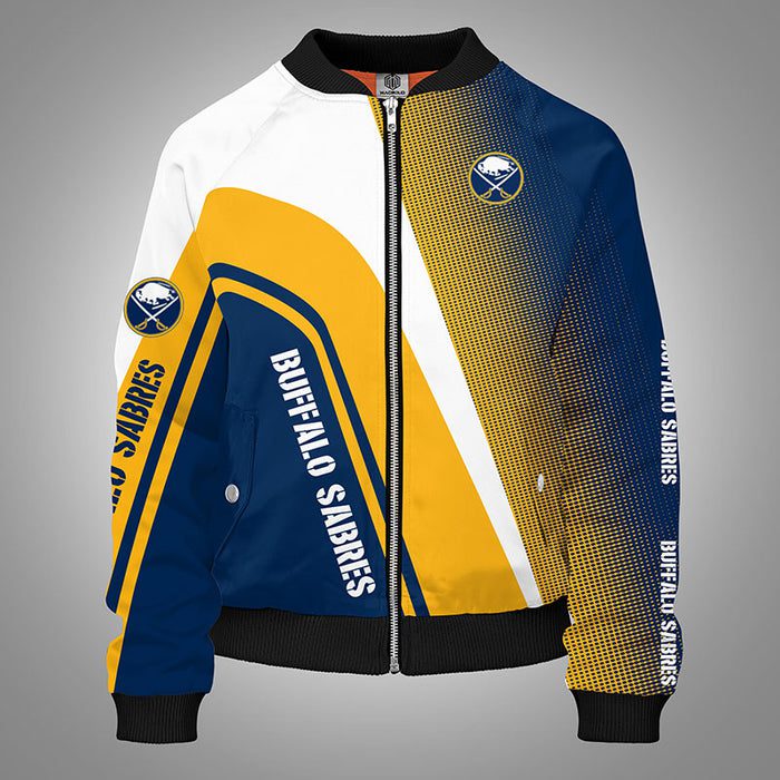 Buffalo Sabres Yellow Unisex Bomber Jacket For Women Men