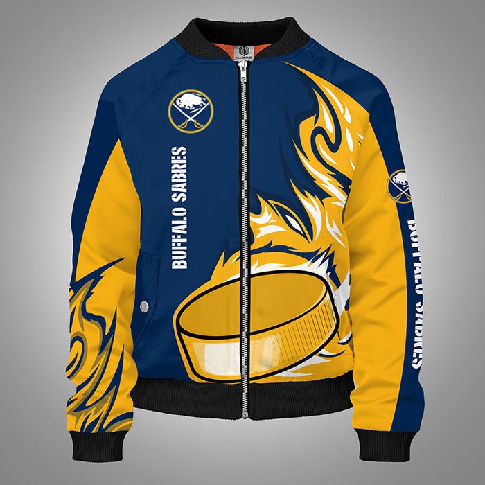 Buffalo Sabres Yellow Bomber Jacket For Women Men