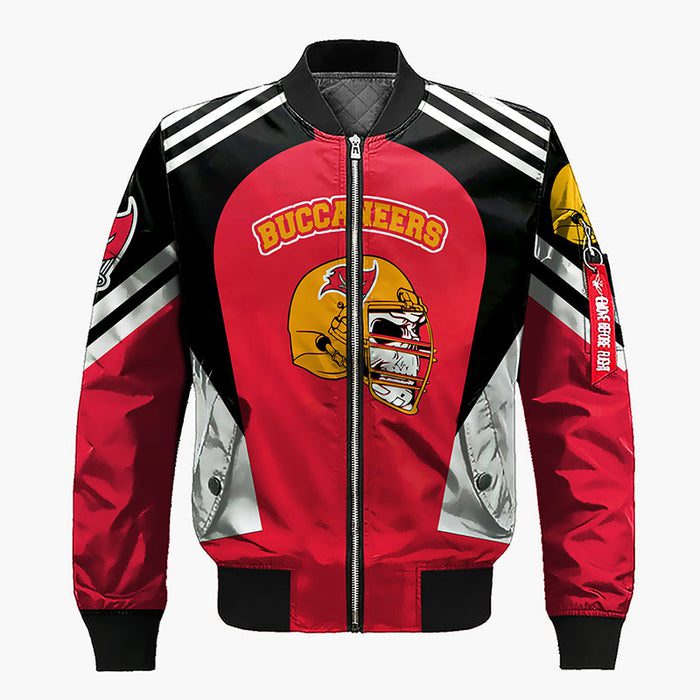 Tampa Bay Buccaneers Skull Red Bomber Jacket For Women Men