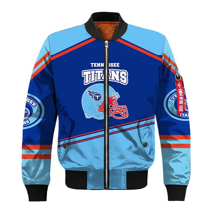 Tennessee Titans White Blue Bomber Jacket For Women Men