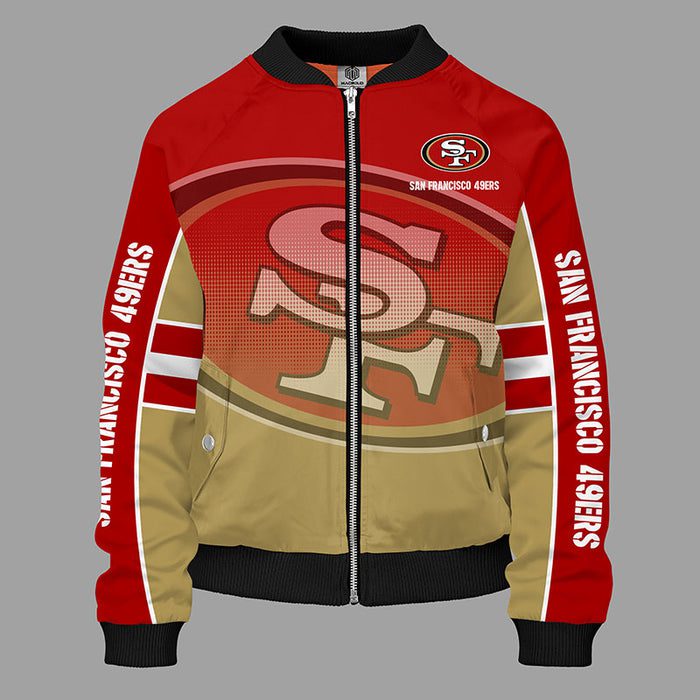San Francisco 49Ers Red Bomber Jacket For Women Men