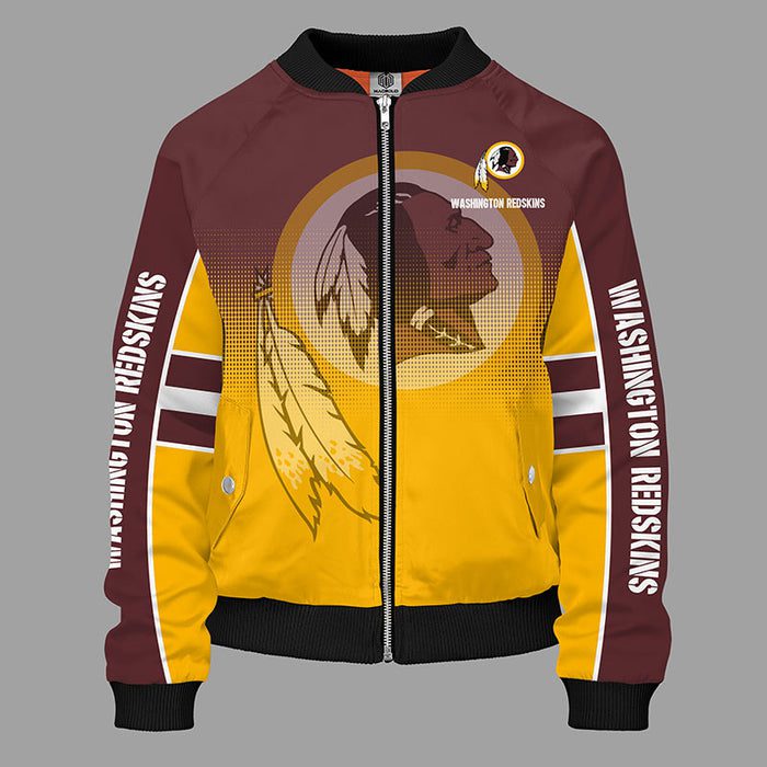Washington Redskins Yellow Unisex Bomber Jacket For Women Men