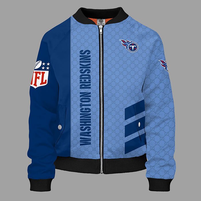 Tennessee Titans Blue Bomber Jacket Gucci Luxury Jacket For Women Men