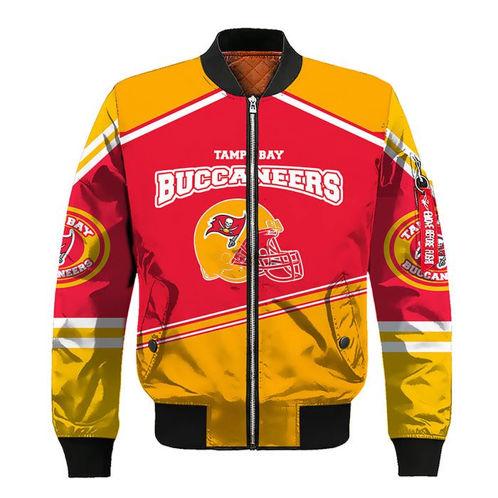 Tampa Bay Buccaneers Red Yellow Unisex Bomber Jacket For Women Men