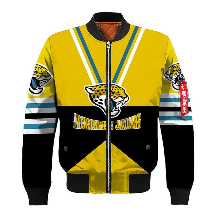 Jacksonville Jaguars Yellow Bomber Jacket For Women Men