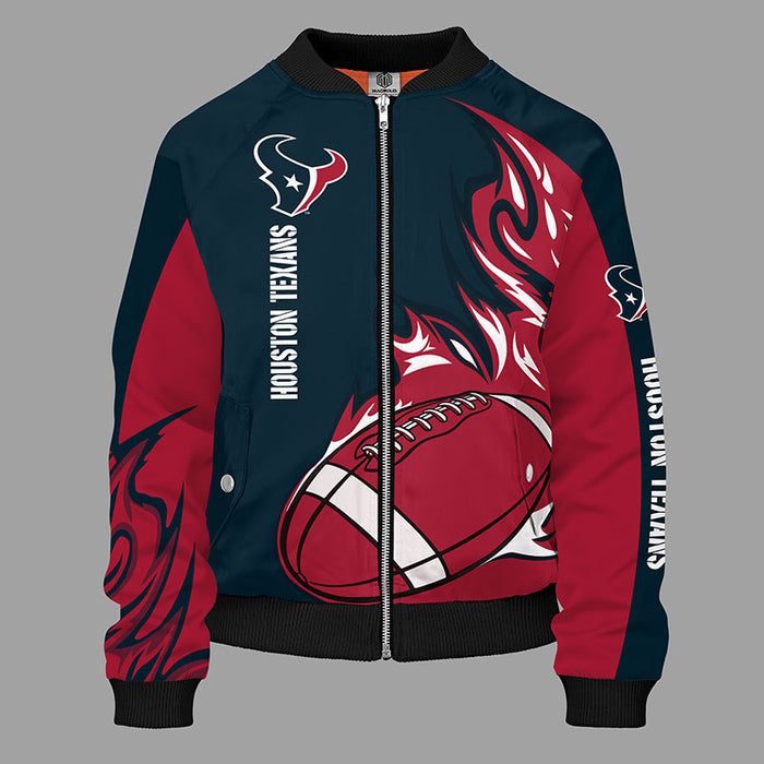 Houston Texans Red Bomber Jacket G Fanatics For Women Men