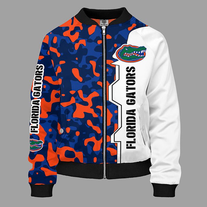 Florida Gators Camouflage Orange Bomber Jacket For Women Men