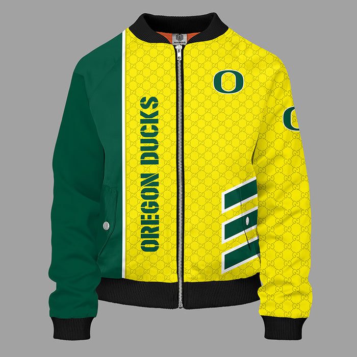 Oregon Ducks Green Bomber Jacket Gucci Luxury Jacket For Women Men
