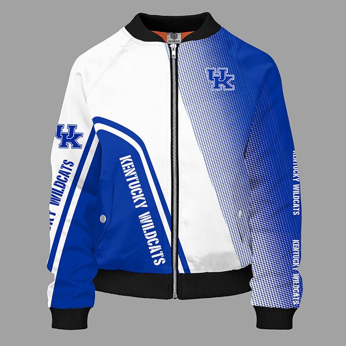 Kentucky Wildcats Blue Bomber Jacket For Women Men