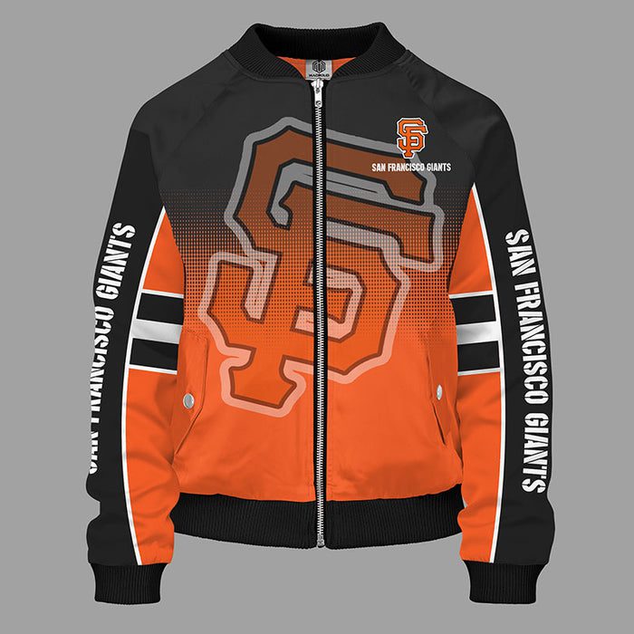 San Francisco Giants Unisex Orange Bomber Jacket For Women Men