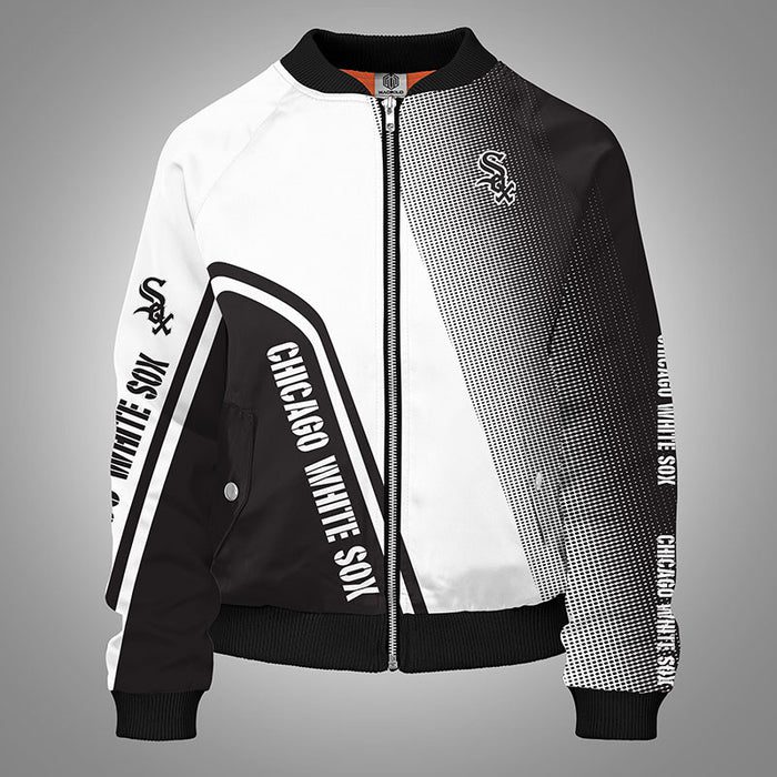 Chicago White Sox Black Bomber Jacket For Women Men